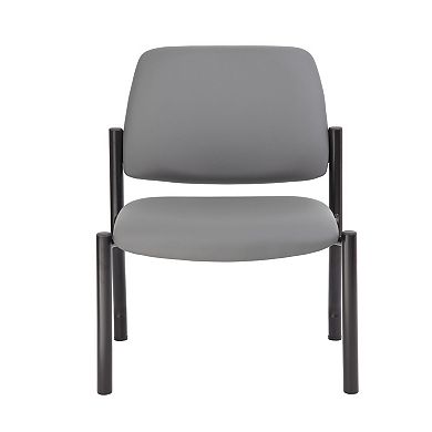 Big and Tall XL Reception Chair, Antimicrobial Vinyl, 400 lbs
