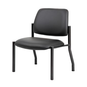 Big and Tall XL Reception Chair, Antimicrobial Vinyl, 400 lbs