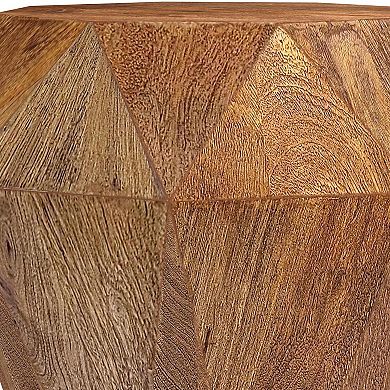 Cinti Accent Side Table, Gemstone Shape, Mango Wood