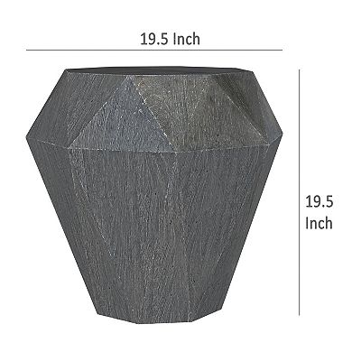 Cinti Accent Side Table, Gemstone Shape, Mango Wood