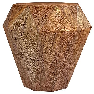 Cinti Accent Side Table, Gemstone Shape, Mango Wood