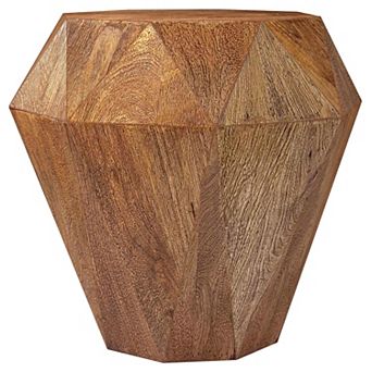 Cinti Accent Side Table, Gemstone Shape, Mango Wood