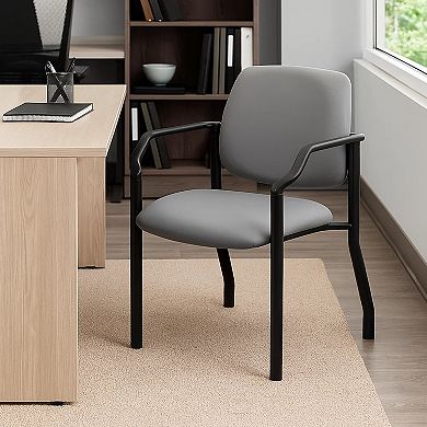 Guest Chair with Modern Steel Frame, Antimicrobial Vinyl