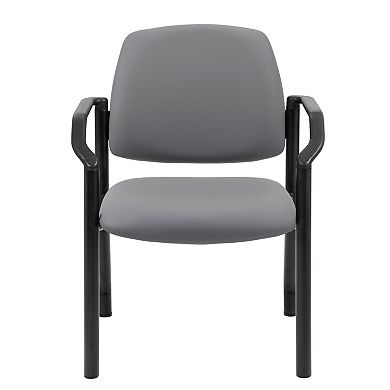 Guest Chair with Modern Steel Frame, Antimicrobial Vinyl