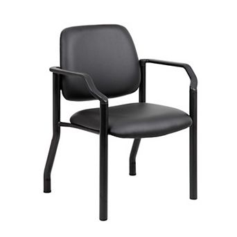 Guest Chair with Modern Steel Frame, Antimicrobial Vinyl
