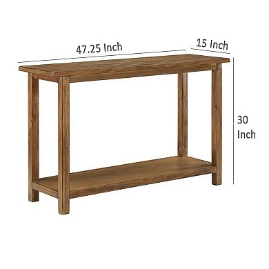 Ayne Console Table, 1 Bottom Shelf, Classic Wood Frame