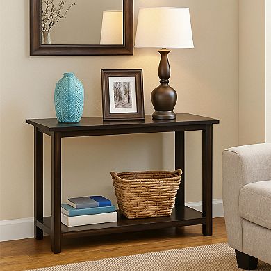 Ayne Console Table, 1 Bottom Shelf, Classic Wood Frame
