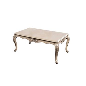 Ery Coffee Table, Wood, Carved Details