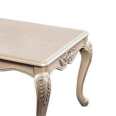 Ery Coffee Table, Wood, Carved Details