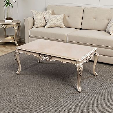 Ery Coffee Table, Wood, Carved Details
