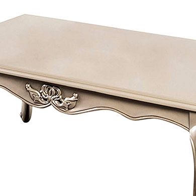 Ery Coffee Table, Wood, Carved Details
