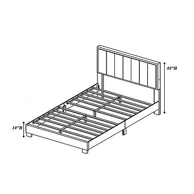 Jiana Bed, Wool Upholstery, LED Headboard