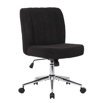 Adjustable Height Office Chair, Boucle, Nylon Casters