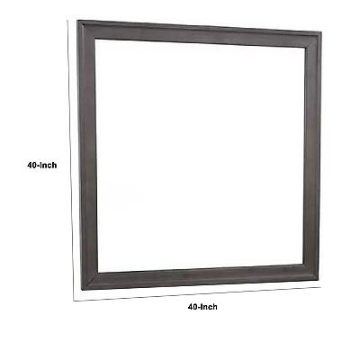 Dresser Mirror, Poplar Wood Frame, Square