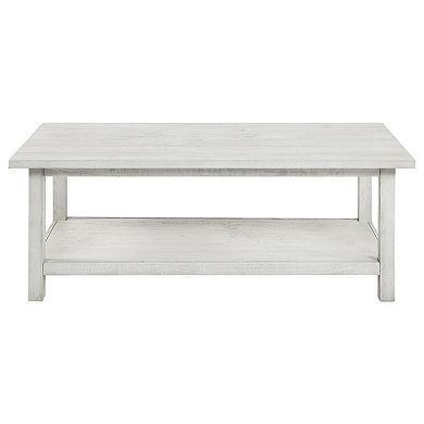 Ayne Coffee Table, 1 Bottom Shelf, Distressed Wood