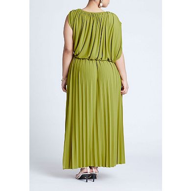 ELOQUII Women's Plus Size Asym Bodice Maxi Dress