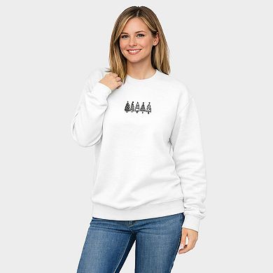 Embroidered Christmas Trees - Women's Graphic Sweatshirt