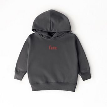 Embroidered Love Cursive - Toddler Hoodie