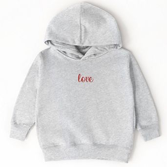 Embroidered Love Cursive - Toddler Hoodie