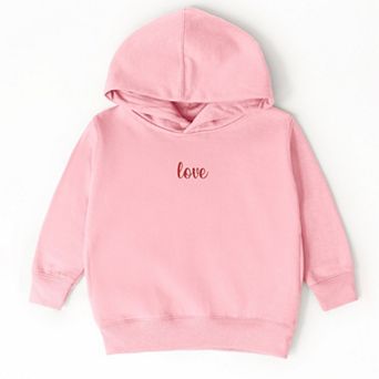 Embroidered Love Cursive - Toddler Hoodie