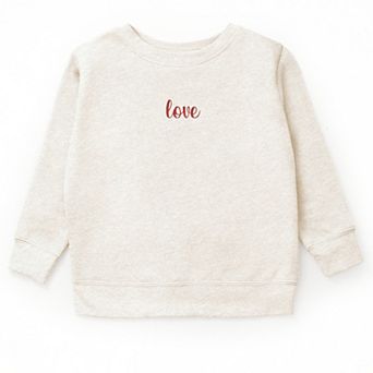 Embroidered Love Cursive - Youth Graphic Sweatshirt