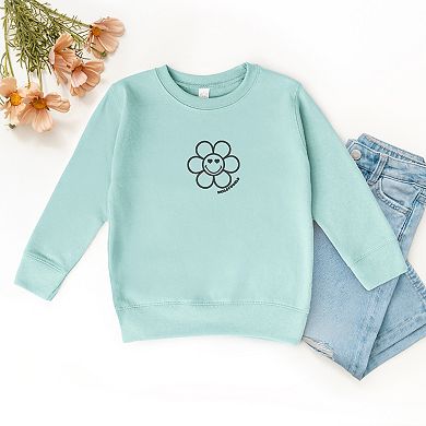 SmileyWorld Embroidered Daisy Smiley Face - Toddler Graphic Sweatshirt