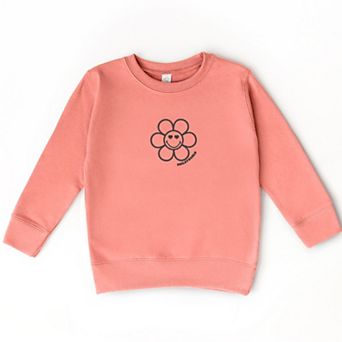 SmileyWorld Embroidered Daisy Smiley Face - Toddler Graphic Sweatshirt