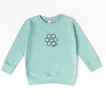 SmileyWorld Embroidered Daisy Smiley Face - Toddler Graphic Sweatshirt
