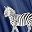 Navy Blue Zebra