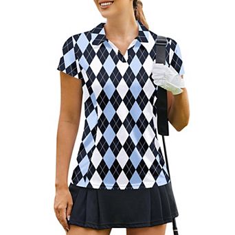 PINSPARK Women's Short Sleeve Golf Polo Shirt Lightweight Sweat Wicking Tennis Pickleball Top