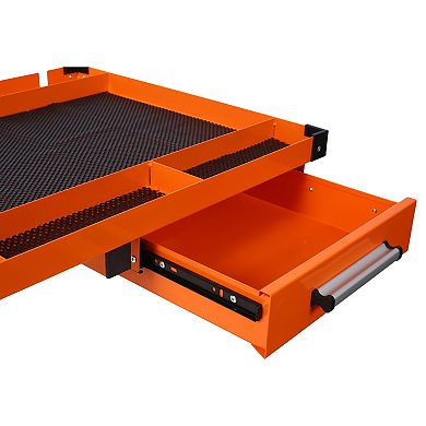 Multifunctional Workbench with Drawer, Corner Pad, Extendable Base