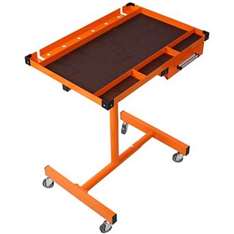 Multifunctional Workbench with Drawer, Corner Pad, Extendable Base