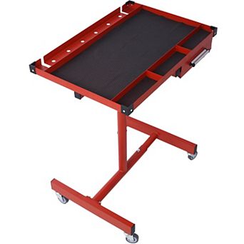 Multifunctional Workbench with Drawer, Corner Pad, Extendable Base