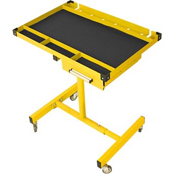 Multifunctional Workbench with Drawer, Corner Pad, Extendable Base