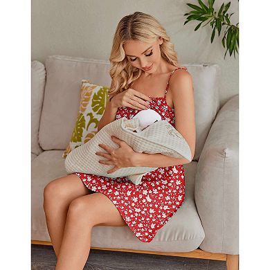 Ekouaer Womens Sleeveless Nursing Dress Summer Breastfeeding Dresses Adjustable Strap Maternity