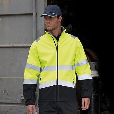Result Safeguard Mens Printable Safety Softshell Jacket