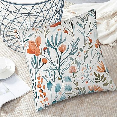 Floral Throw Pillow Covers Set of 2 Decorative Flower Square Pillowcase Pillowcovers for Couch