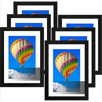 5x7 Picture Frame Set of 6, Frames Bulk with HD Plexiglass,Without Mat, Multi Picture Frames Collage