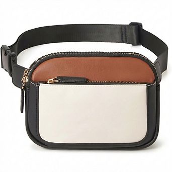 Women's Mini Crossbody Belt Bag, Leather Fanny Pack with Adjustable Strap