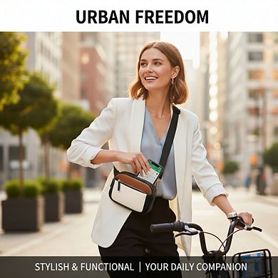 Women's Mini Crossbody Belt Bag, Leather Fanny Pack with Adjustable Strap