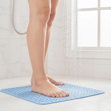 Non-slip Bathtub Mat Extra Soft TPE Machine Washable Drainage Holes