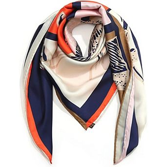 Lightweight Silk Scarf Square Design for Hair and Fashion Accessory