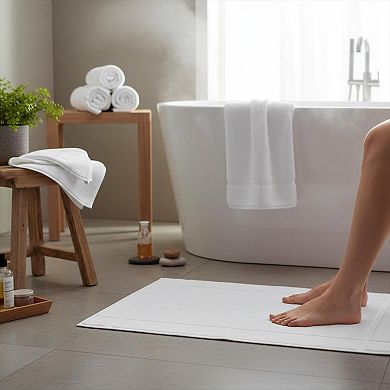 6 Pack Cotton Bath Mats 687 GSM Soft Absorbent Machine Washable OEKO TEX Certified