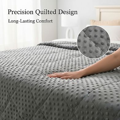 Heavy Minky Blanket Weighted Design Washable for Better Sleep