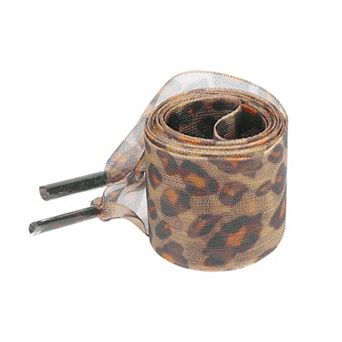 Women's 1 Pair Leopard Print Ribbon Shoe Laces Wide Shoelaces for Sneakers 55.1"×1.6"