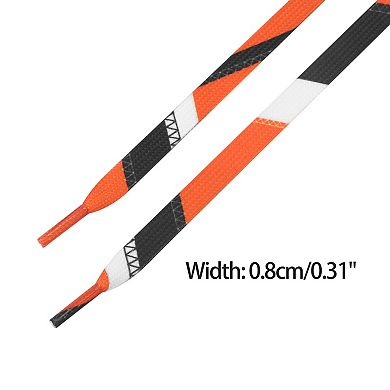 Women's Splicing Printing Flat Shoelaces for Sneakers Shoes 1 Pair 55.1"