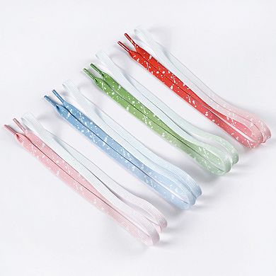 Women's Flat Ink Splash Gradient Shoelaces for Athletic Sneakers 39.4"