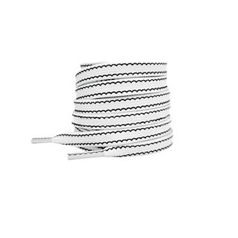 Women's White Shoelaces Colorful Wave Pattern Strings for Sneakers 55.1"