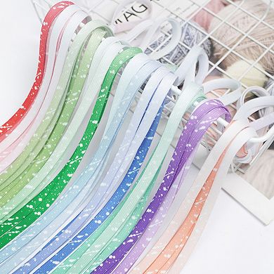 Women's Flat Ink Splash Gradient Shoelaces for Athletic Sneakers 39.4"