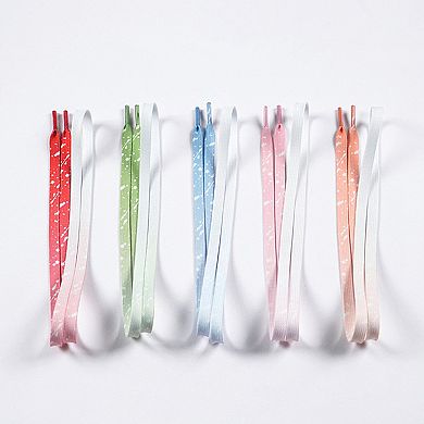 Women's Flat Ink Splash Gradient Shoelaces for Athletic Sneakers 39.4"